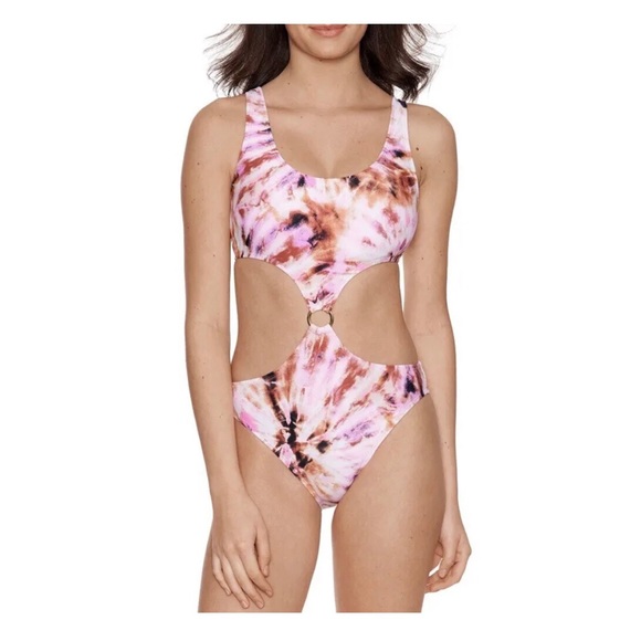 NO BOUNDARIES Tie Dye Swimsuit Size Medium 7-9 Juniors Removable Light Pads New - Picture 1 of 9